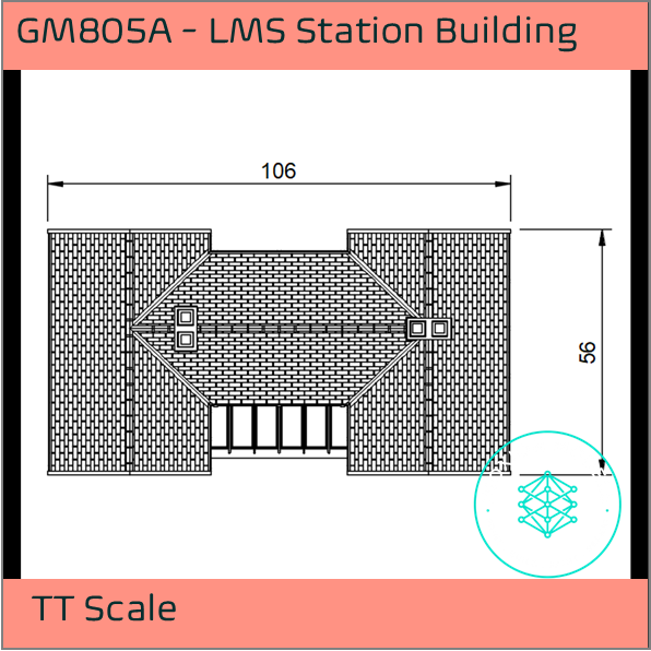 GM805A – LMS Station Building TT Scale