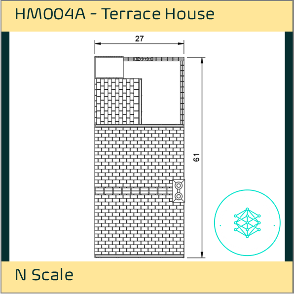 HM004A – Terraced House N Scale