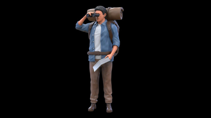 Male Hiker With Binos And Map Mm633 Figure