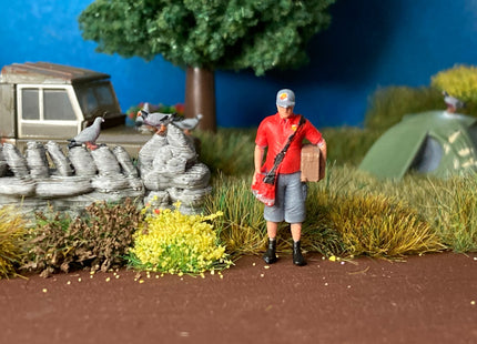 Modern Postman Delivery Courier In Shorts Figure