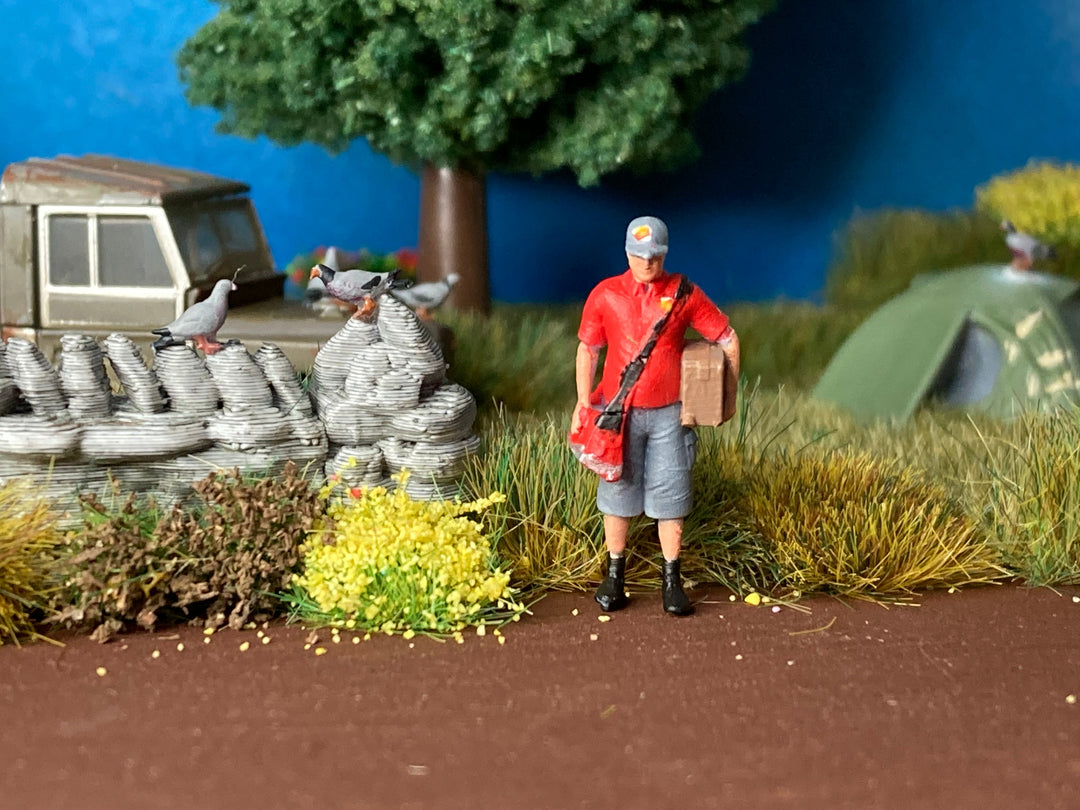 Modern Postman Delivery Courier In Shorts Figure