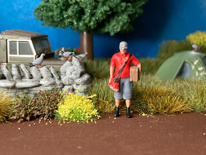 Modern Postman Delivery Courier In Shorts Figure