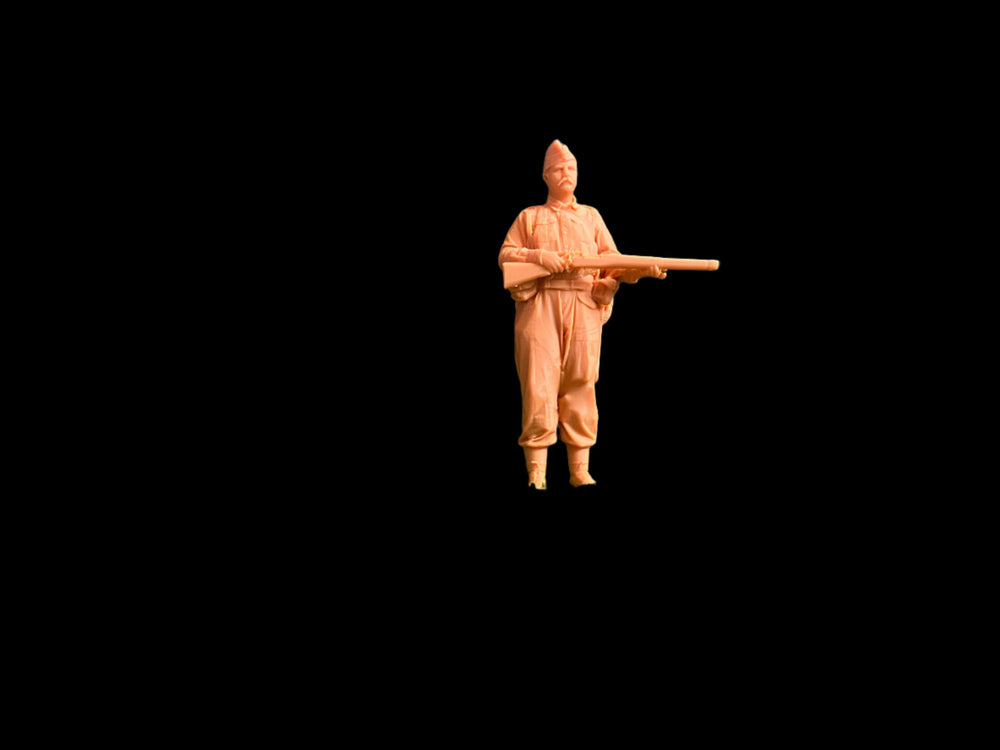 S3Ds0055 Ww2 Soldier And Rifle Figure