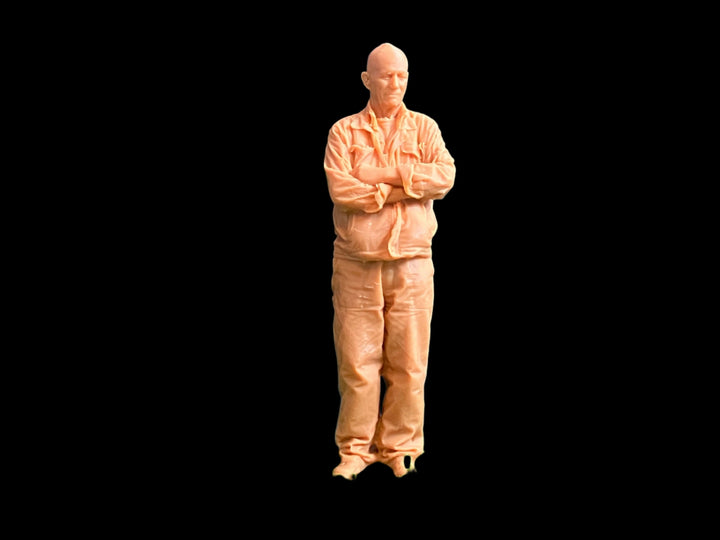 S3Ds0057 Train Worker In Overalls Figure