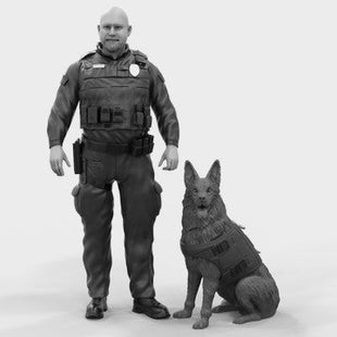 K9 Police Dog Handler Mm629 Figure