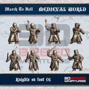 March to Hell - 13th Century Western Europe - Knights on foot 01