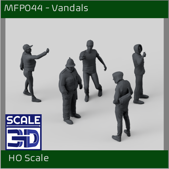 MFP044 Vandals - Taggers 1:87 HO Scale