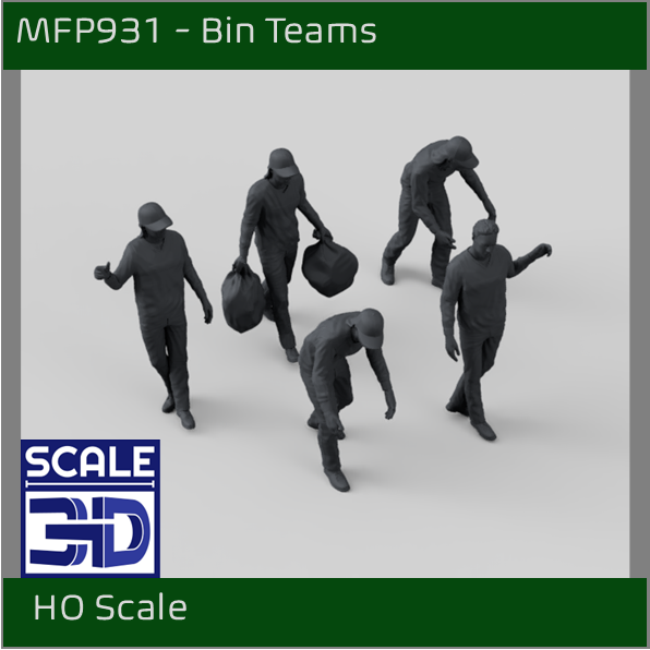MM931 Binmen/Street Cleaner Team 1 HO Scale