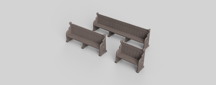 MM5002A - Church Pews x 3 OO Scale