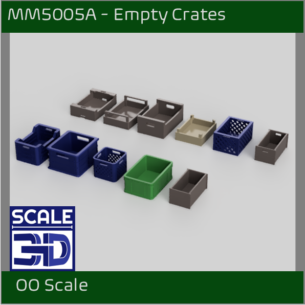 MM5005A - Shop-Market fruit/veg Boxes Empty x 42 OO Scale