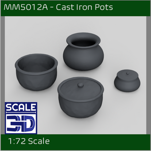 MM5012C - Iron Pots- 1:72 Scale