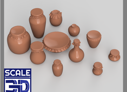 MM5013C - Clay Pots -1:72 Scale