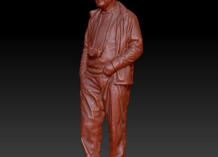 Older Male Train Spotter With Camera Dsp041 Figure