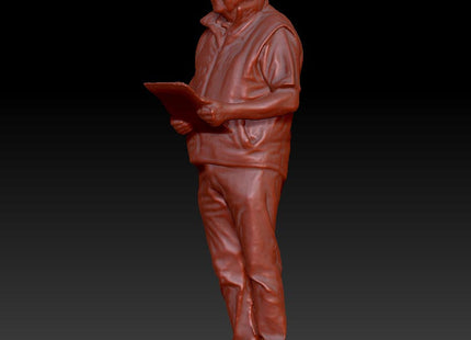 Older Male Train Spotter With Clipboard Dsp042 Figure