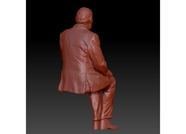 Pensioner With Beard Sitting Dsp079 Figure