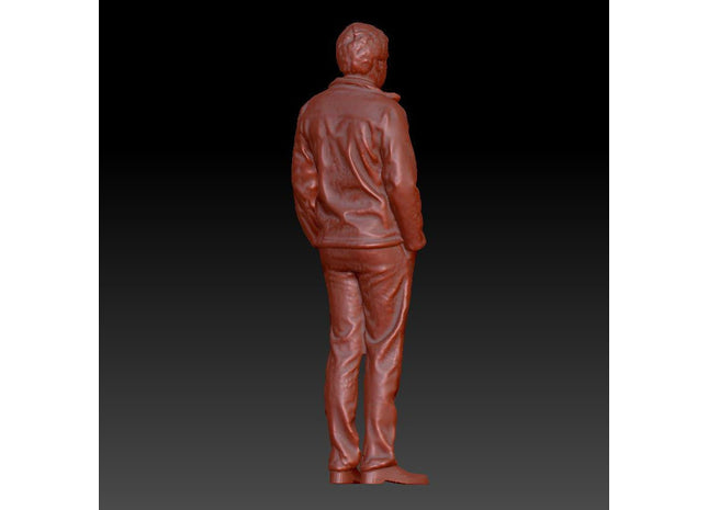 Male Wearing Leather Jacket With Hands In Pockets Dsp083 Figure