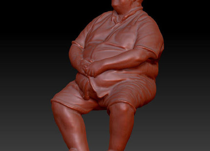 Large Older Jolly Male Sitting Dsp089 Figure
