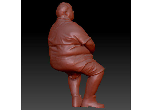 Large Older Jolly Male Sitting Dsp089 Figure