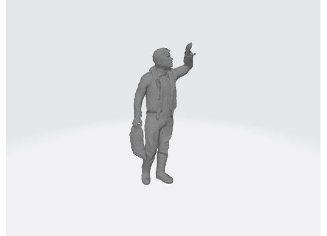 British Ww11 Pilot Looking To The Sky Figure