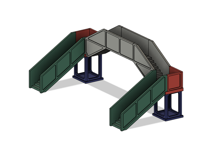 PJD104 Model Railway Concrete Platform Footbridge