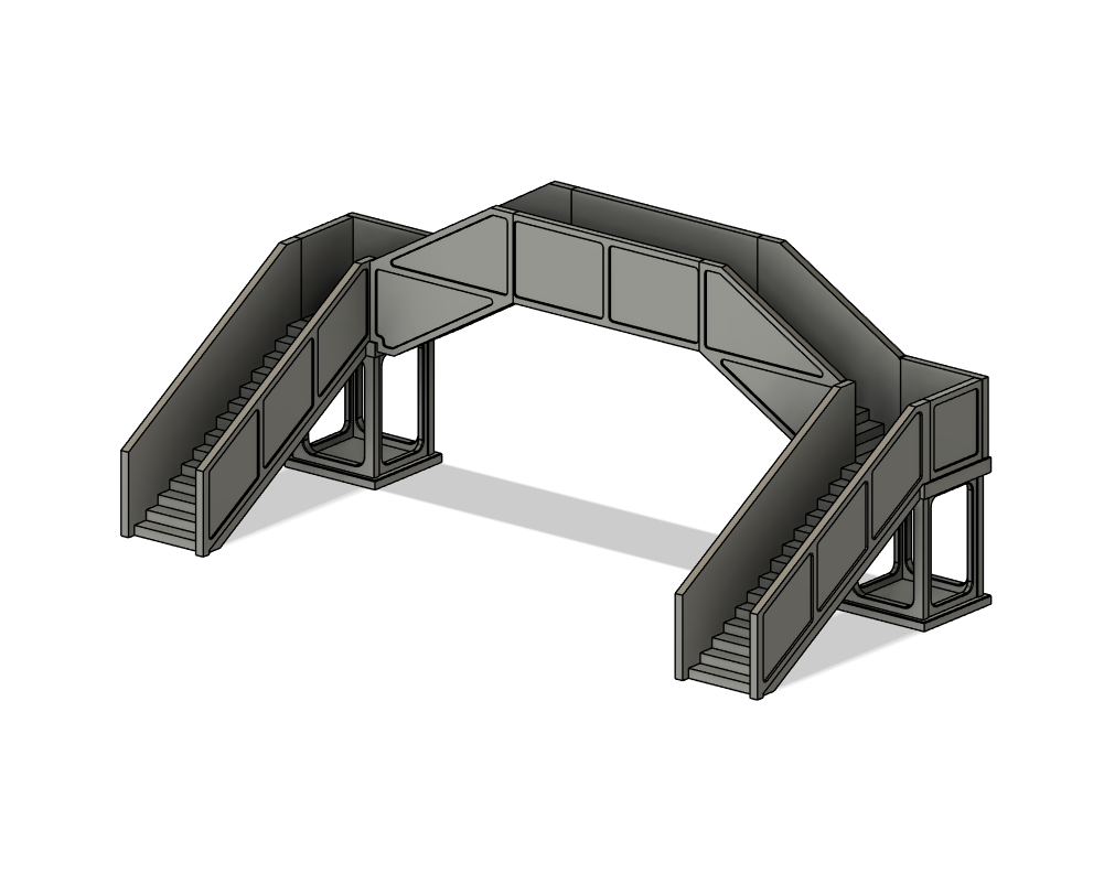 PJD104 Model Railway Concrete Platform Footbridge