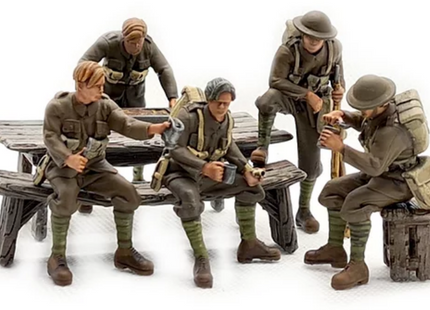 Ww1 British Soldiers Eating/Resting Figure