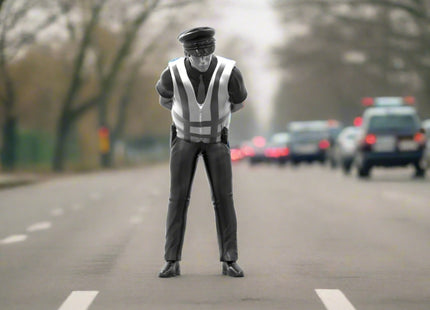 Male Traffic Policeman Armed/unarmed Leaning Over Talking B Figure