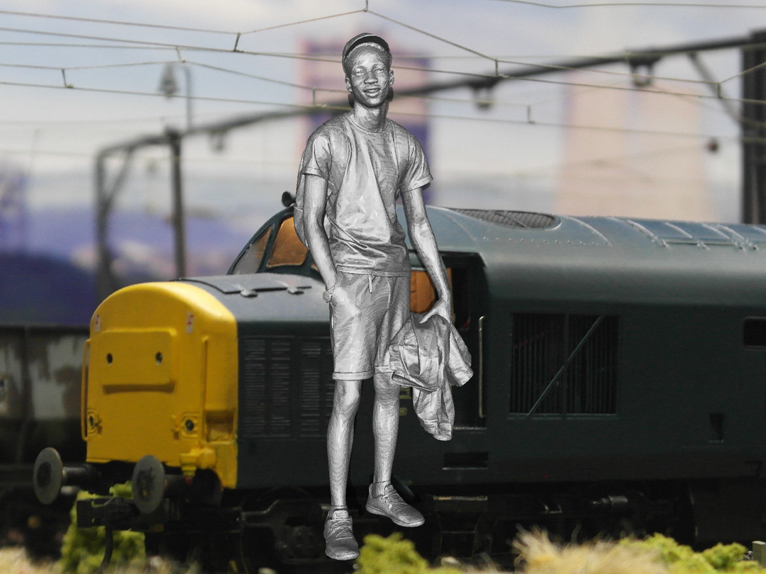 Mm704 - Young Male With Rucksack And Holding Coat Figure
