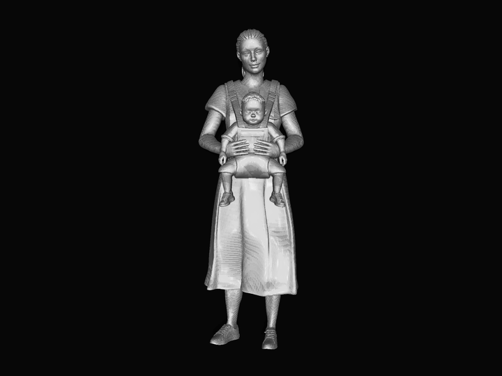 Mm876 Female And Baby Figure