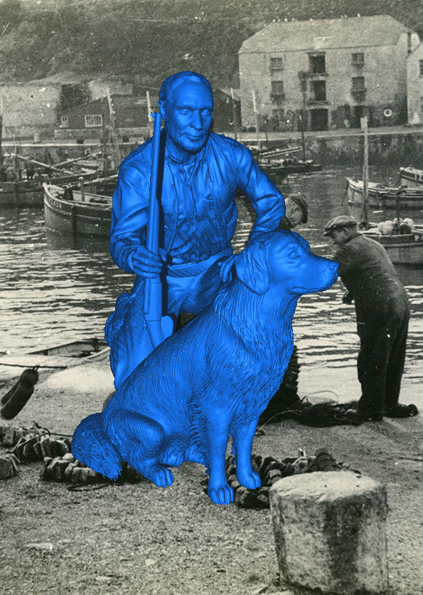 Mm232 Hunter With Gun Dog Figure