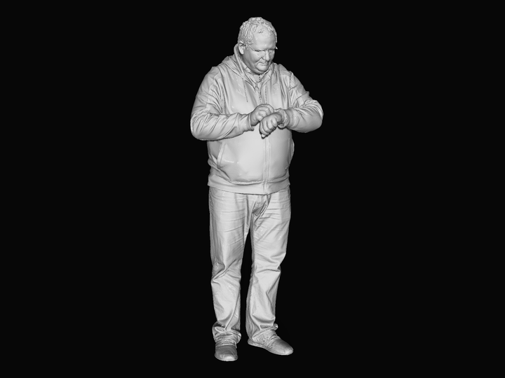 S3Ds0039 Male Checking Time Figure