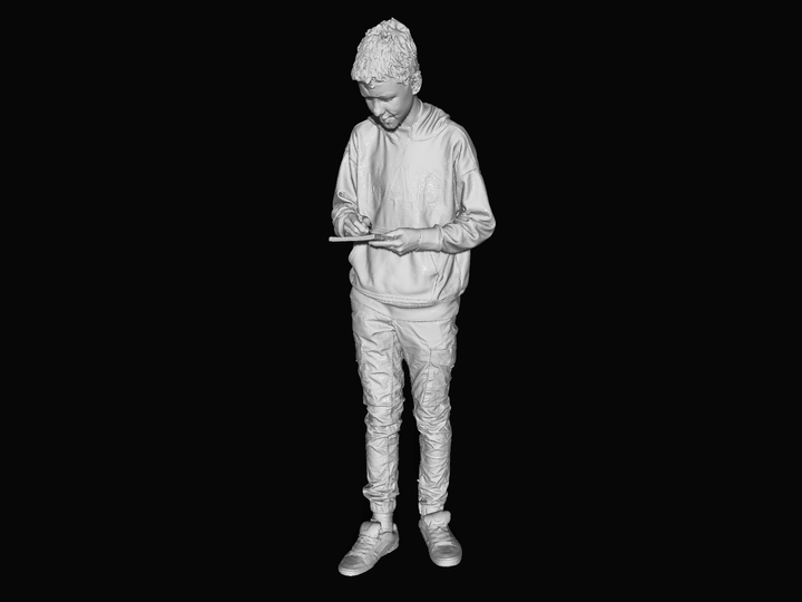 S3Ds0034 Young Lad Trainspotting Figure