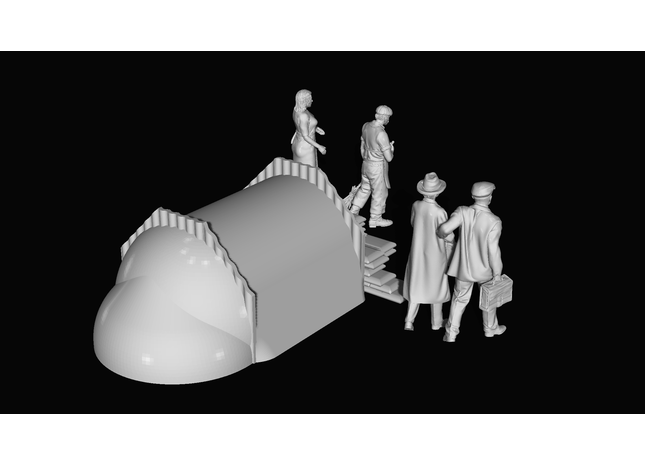 MFP1940 WW2 Anderson Shelter scene and Figures