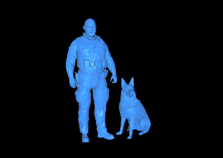 Mm629 K9 Police Dog Handler - And Alsatian Figure