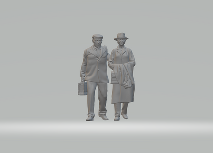 1940S Style Pensioners Walking Arm In Figure