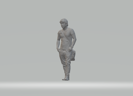 Young Teenager Walking Hands In Pockets Figure
