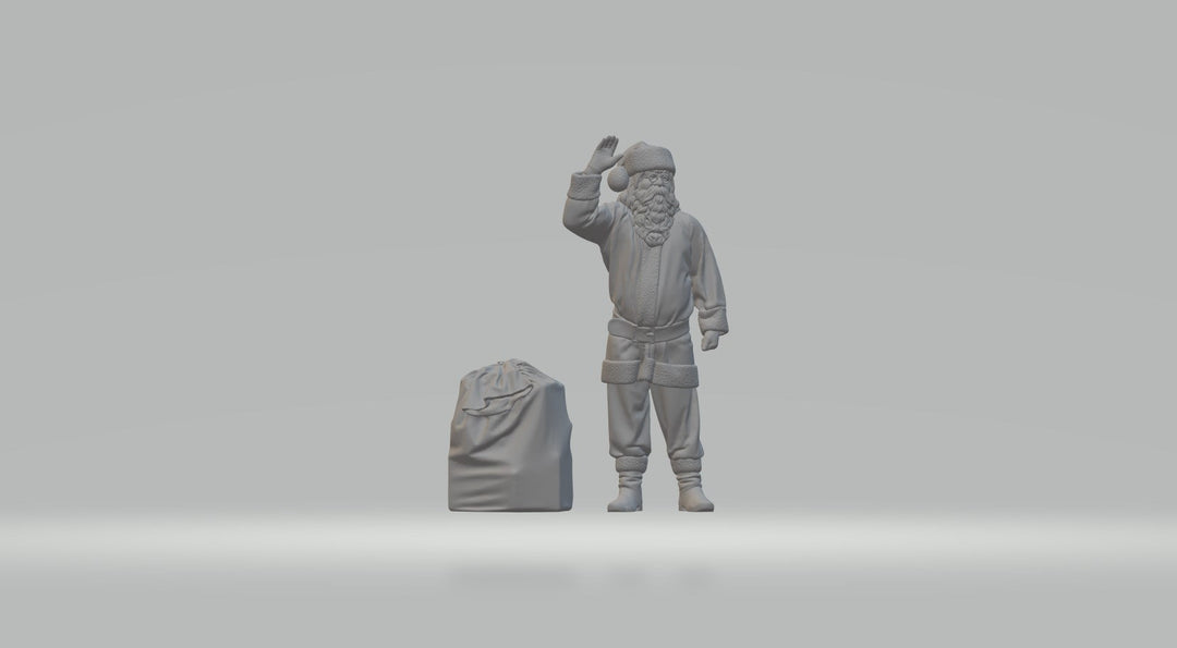 Christmas Santa And Presents Figure