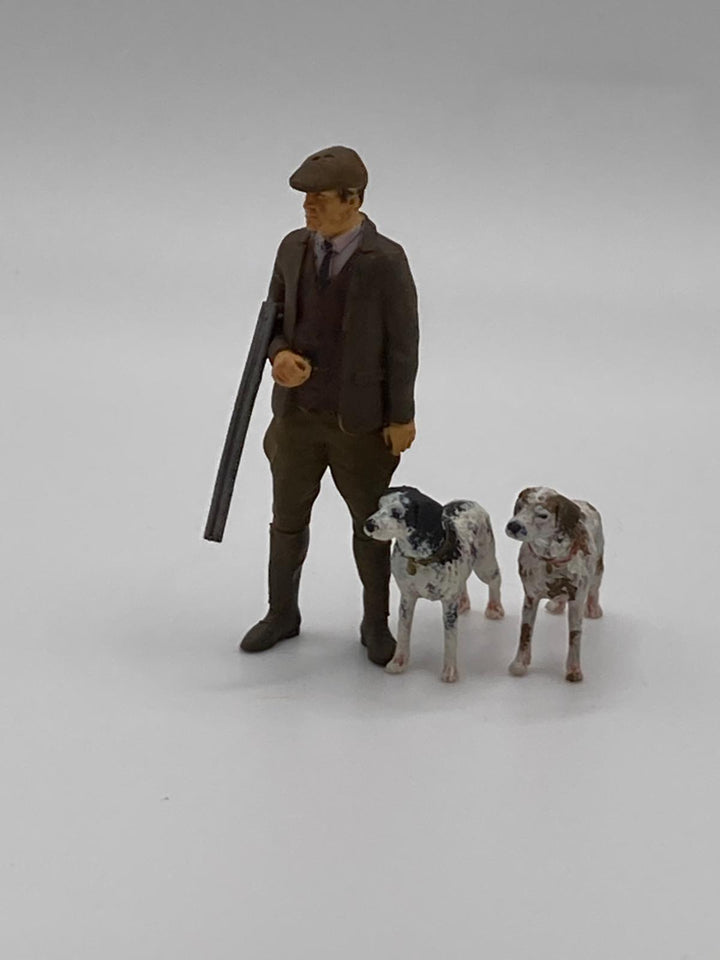 MM731 Farmer Walking and Dogs