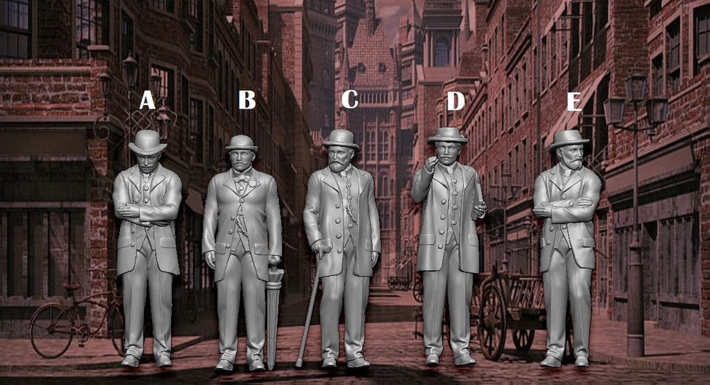 Mm928 Edwardian Male Figures Oo 1:76 / A Figure