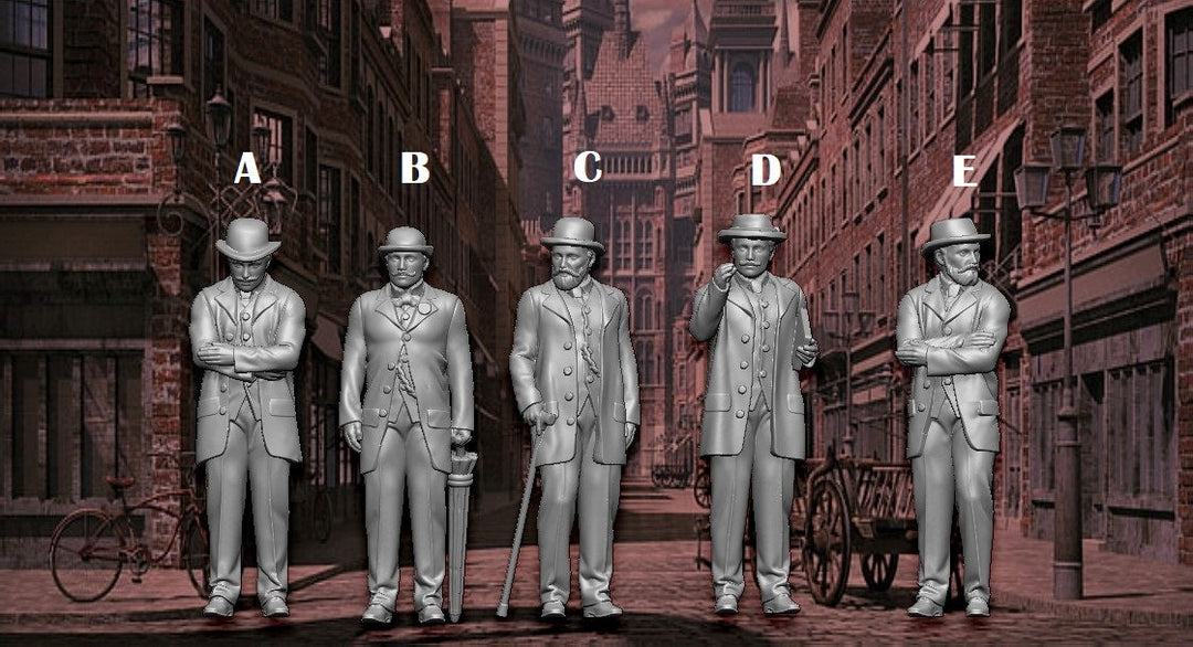 Mm928 Edwardian Male Figures Oo 1:76 / A Figure