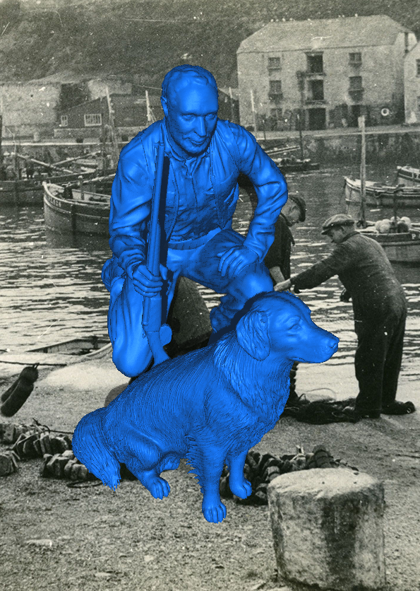 Mm232 Hunter With Gun Dog Figure