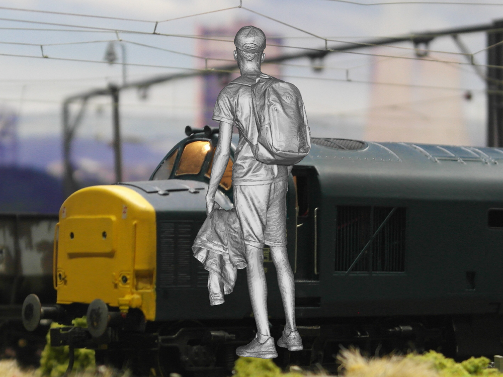 Mm704 - Young Male With Rucksack And Holding Coat Figure