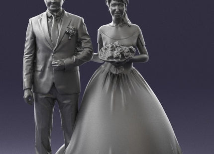 Wedding Bride & Groom Couple 2 Figure