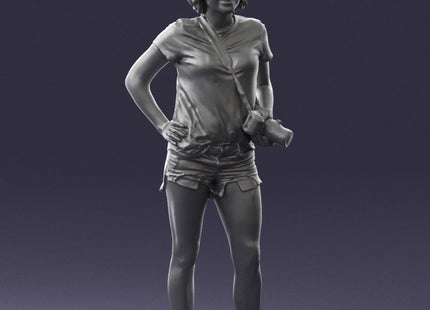 Female In Shorts With Camera Figure