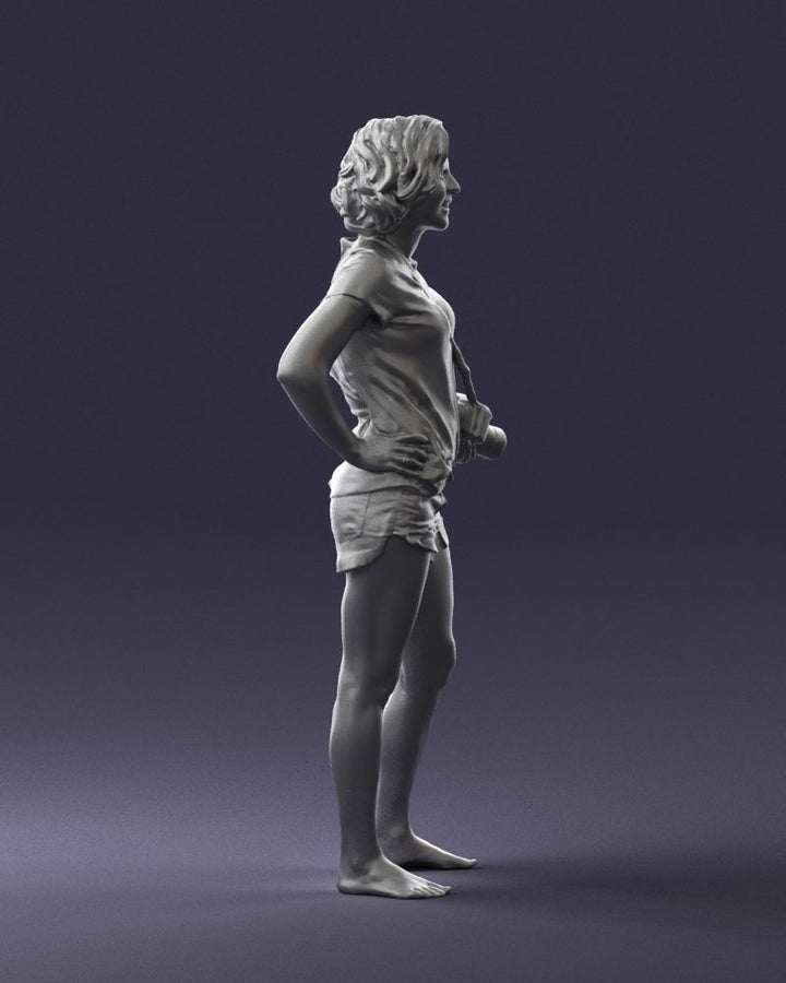 Female In Shorts With Camera Figure