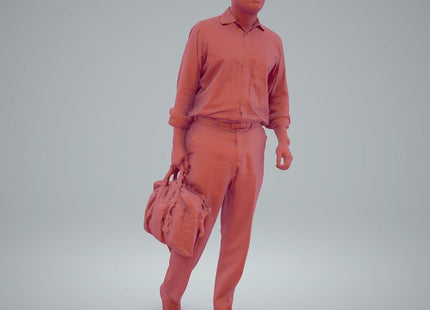 Male Commuter/office Worker With Bag Figure