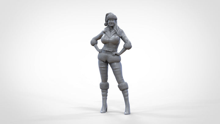 Female In Santa Claus Clothes Figure