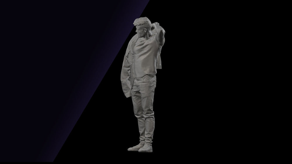 S3Ds0073 Smart Male Putting Jacket On Figure