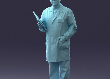 Male Doctor With Clip Board Figure