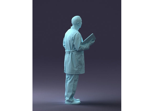 Male Doctor With Clip Board Figure
